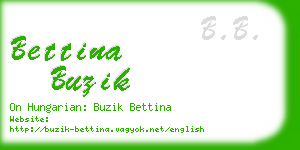 bettina buzik business card